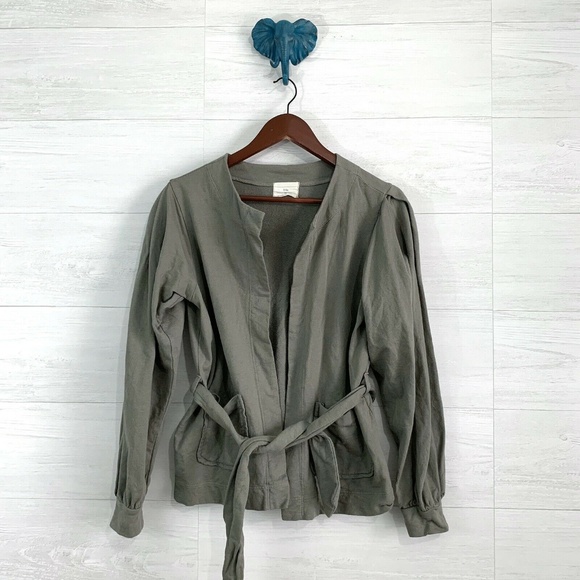 Anthropologie Sweaters - t. la Open Front Tie Waist Balloon Slv Cardigan